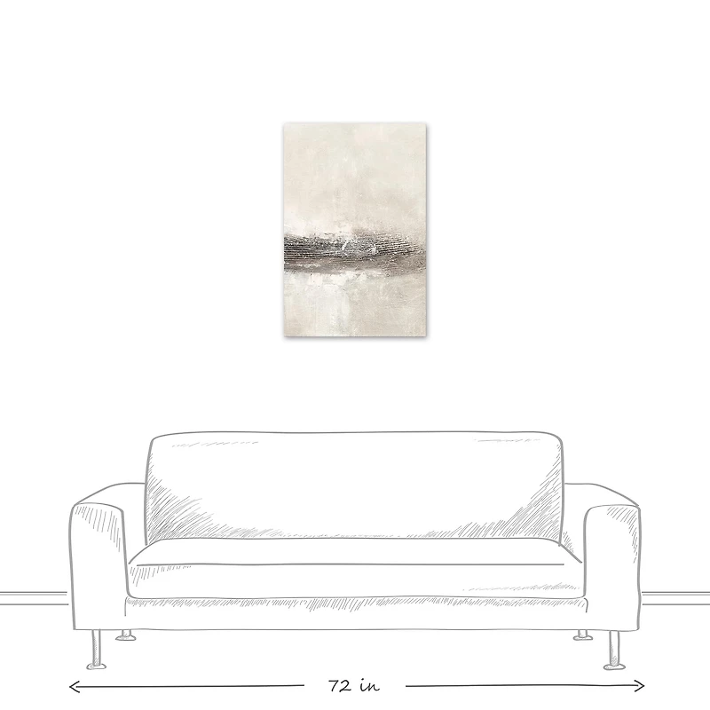 Shimmer Gray Abstract I 20" x 30" Canvas Wall Art