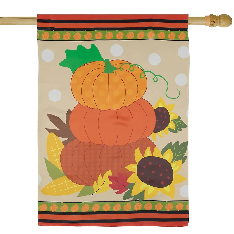 40" Pumpkins & Sunflowers Autumn Harvest Garden Flag