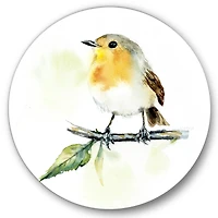 Designart - Little Robin Bird On A Branch