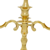 Gold Aluminum Traditional Candle Holder, 25" x 14" x 14"