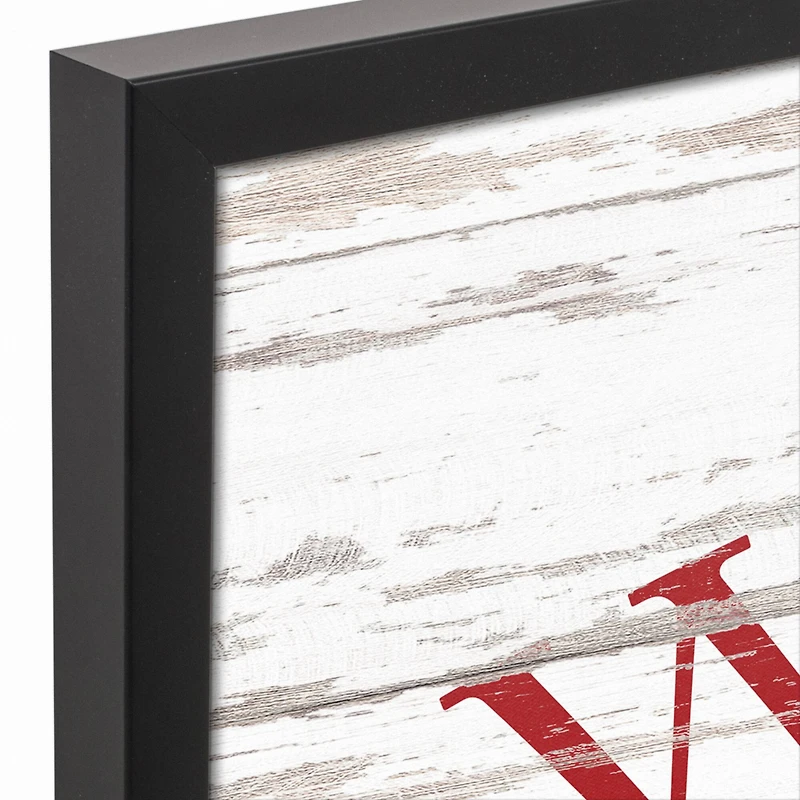 Welcome to Our Beach House Nautical Black Framed Canvas