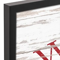 Welcome to Our Beach House Nautical Black Framed Canvas