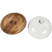 11" Brown Wood Cake Stand