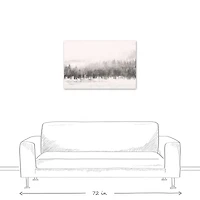 Calm Snowy Trees 36x24 Canvas Wall Art