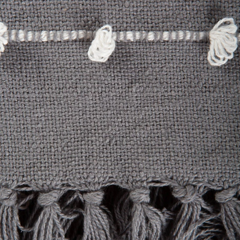 DII® Gray Woven Loop Throw
