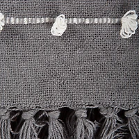 DII® Gray Woven Loop Throw