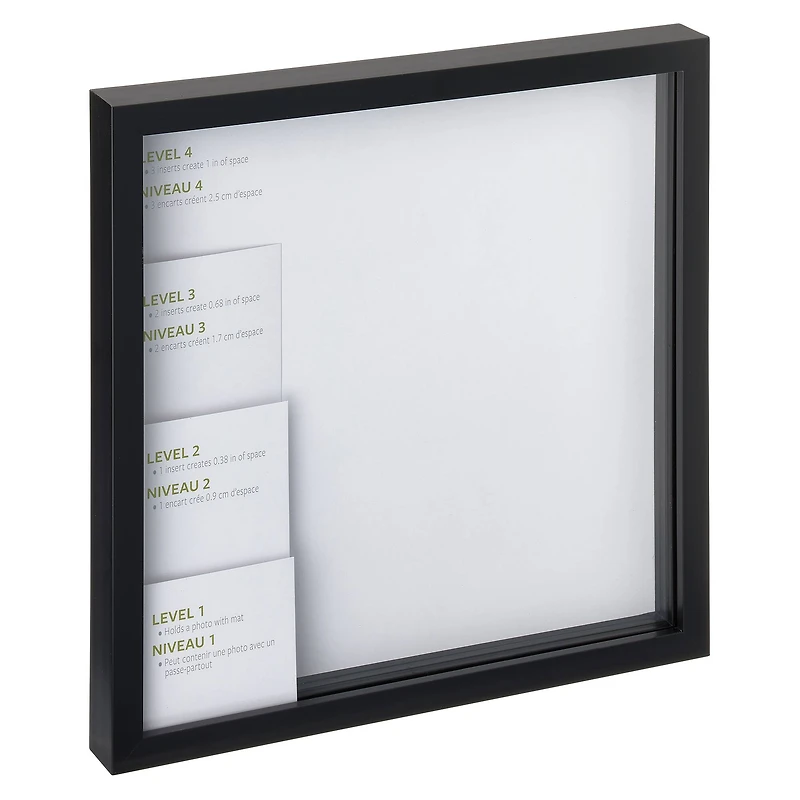 8 Pack: Black Adjustable-Depth 12" x 12" Shadow Box by Studio Décor®
