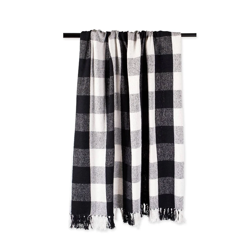 DII® Black & White Buffalo Check Throw