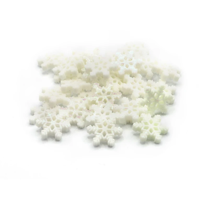 3.3oz. White Iridescent Glitter Snowflake Decorative Filler by Ashland®