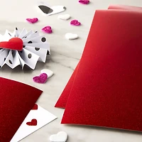 30 Pack: Red Slick Glitter Paper by Recollections®, 12" x 12"