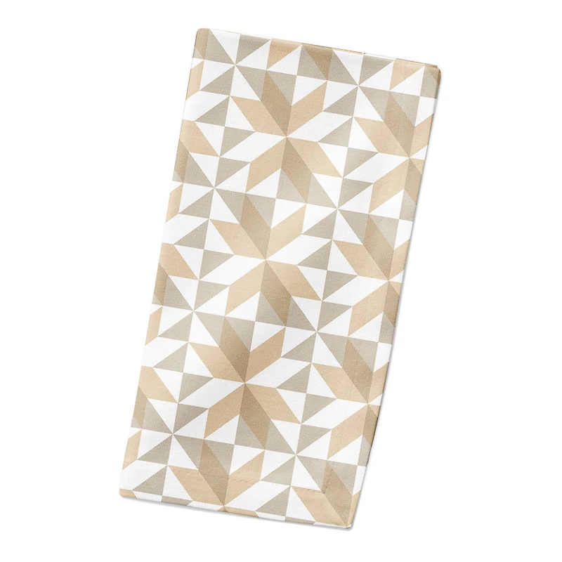 Neutral Barn Star Pattern Cotton Twill Napkin