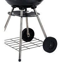Brentwood 17" Portable Charcoal BBQ Grill with Wheels