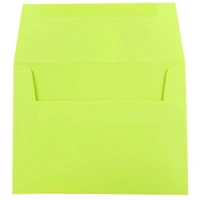JAM Paper A7 Ultra Lime Green Invitation Envelopes, 50ct.