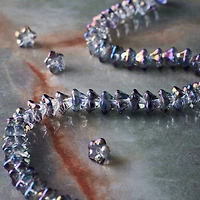 Purple AB Glass Flower Beads, 7.5mm by Bead Landing™