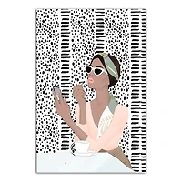 Café Girl Canvas Wall Art