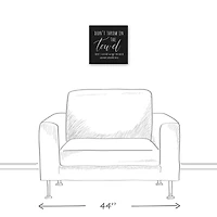 Don't Throw In The Towel 12" x 12" Canvas Wall Art