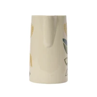 Hello Honey® 48oz. Oval Hand Painted Wax Relief Flowers Stoneware Pitcher