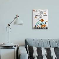 Stupell Industries Fall Leaves Pumpkin & Turquoise Bicycle Canvas Wall Art
