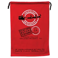 19" x 26" Express Delivery Red Christmas Cotton Drawstring Bag