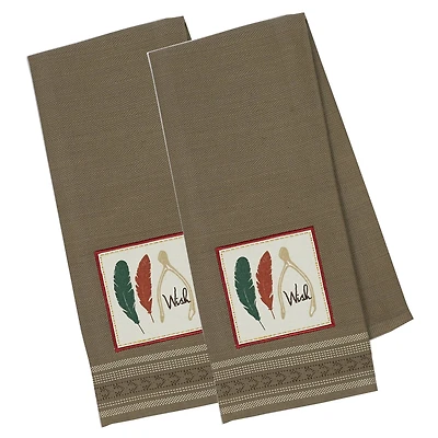 DII® Wish Embroidered Dishtowels, 2ct.