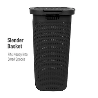 Mind Reader 60L Hamper Laundry Basket with Cutout Handles, 3-Pack
