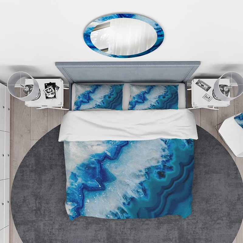 Designart 'Geode Slice Macro' Abstract Bedding Set