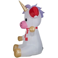 4.5ft. Airblown® Inflatable Christmas Sitting Unicorn