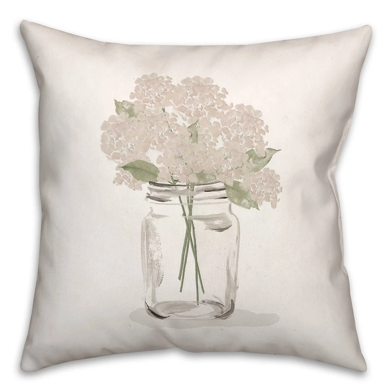 Hydrangea Still Life 18" x 18" Throw Pillow