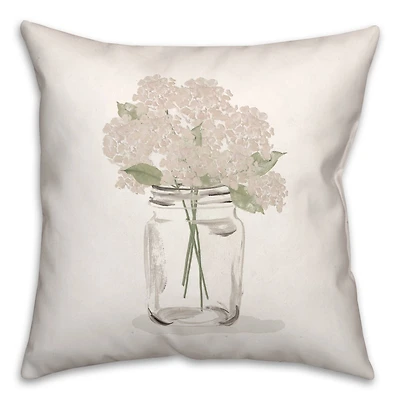Hydrangea Still Life 18" x 18" Throw Pillow
