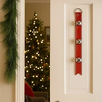 23" Red Leather Belt with Silver Bells Wall Décor by Ashland®