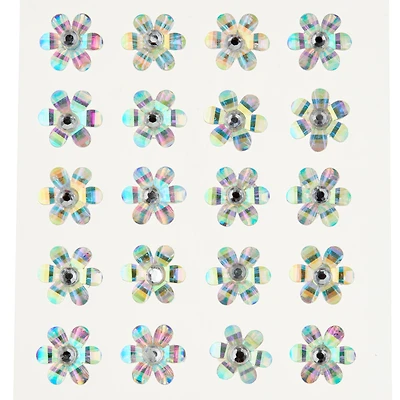 Clear Iridescent Bling Flower Stickers By Recollections™