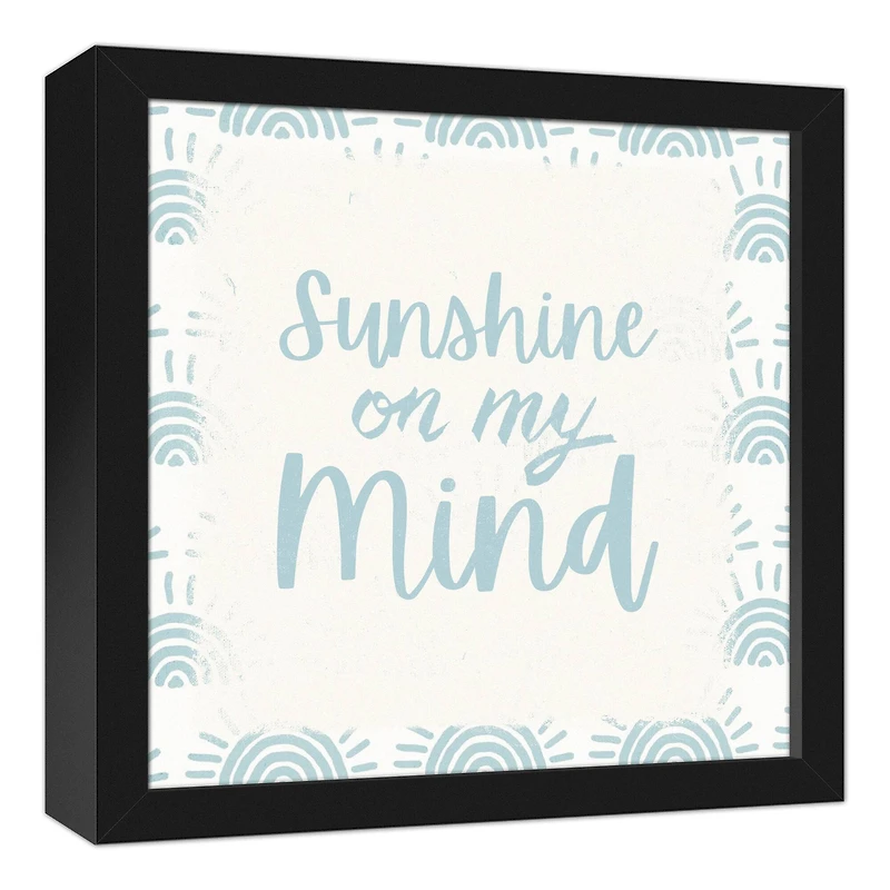 Sunshine On my Mind Black Framed Canvas