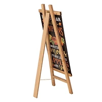 Glitzhome® 32" Double-Sided Wooden Easel Accent with Changeable Board