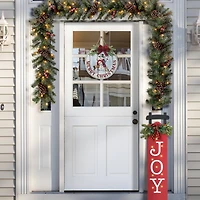 Glitzhome® 15" Merry Christmas Round Door Hanger
