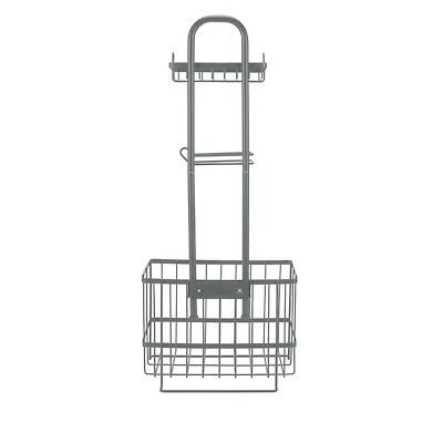 Bath Bliss Cottage Collection Gray Adjustable Bathroom Organizer