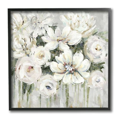 Stupell Industries White Floral Bouquet Black Framed Wall Art