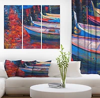 Designart - Wooden Sailboat Over Ocean