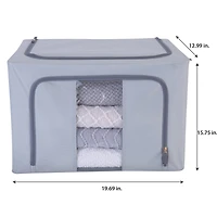 Simplify Gray Collapsible Storage Box with Handles