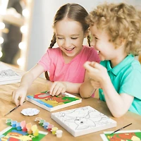 Arteza® Kids Canvas Paint Kit, 4 8x8 Canvas with Brushes & Paints Animals