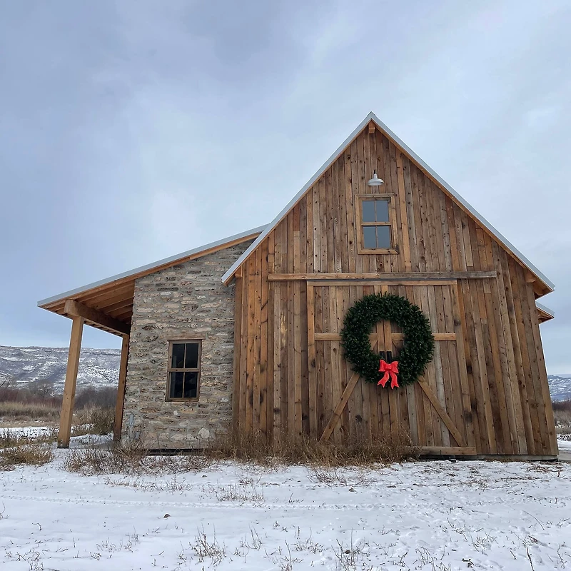 7ft. Pre-Lit Commercial Canadian Pine Artificial Christmas Wreath