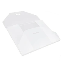 JAM Paper 5.5" x 7.5" Clear Frost Tuck Flap Closure Plastic Envelope