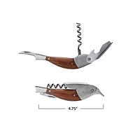 Hello Honey® 4.75" Natural Merbau Wood Bird Bottle Opener