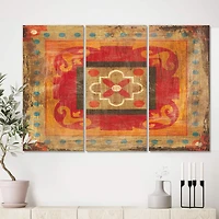 Designart - Moroccan Orange Tiles Collage II