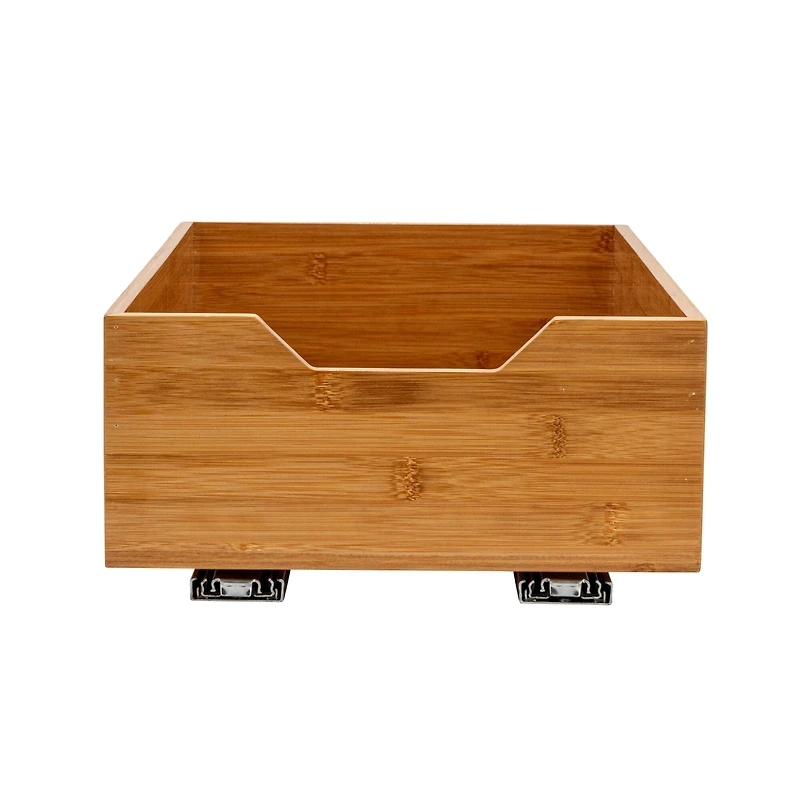Household Essentials Glidez Bamboo & Steel Slide-Out Storage Organizer