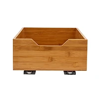Household Essentials Glidez Bamboo & Steel Slide-Out Storage Organizer