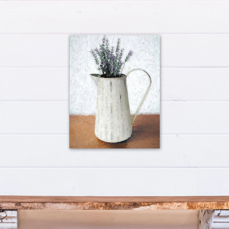 Lavendar Bundle in Pitcher 16" x 20" Canvas Wall Art