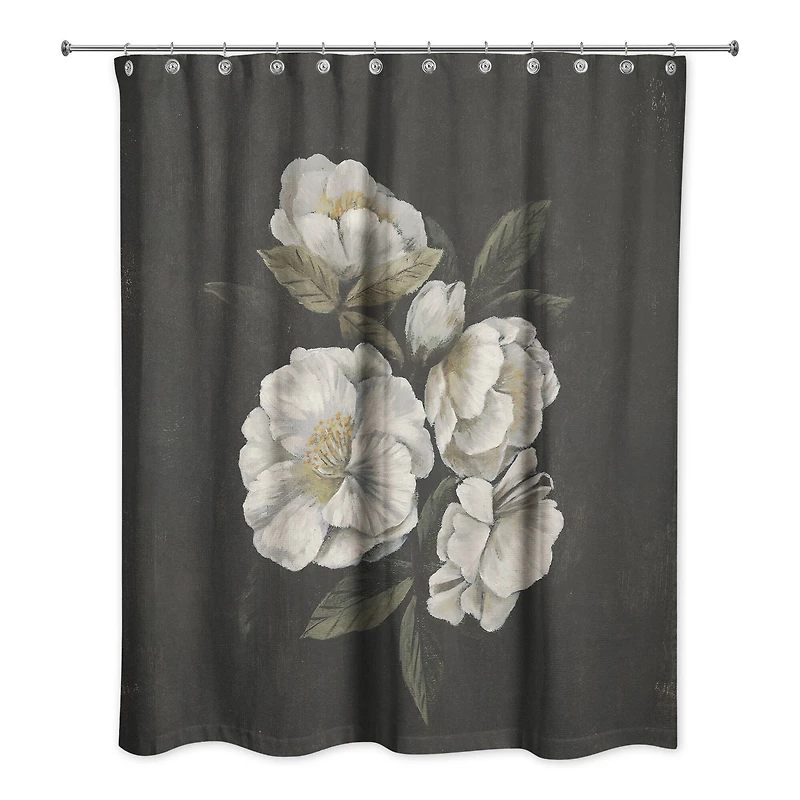 Dark Mood Antique Floral 71" x 74" Shower Curtain