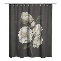 Dark Mood Antique Floral 71" x 74" Shower Curtain