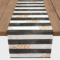 72" Spiderwebs and Stripes Poly Twill Table Runner