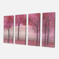 Designart - Shabby Pink Under the Trees